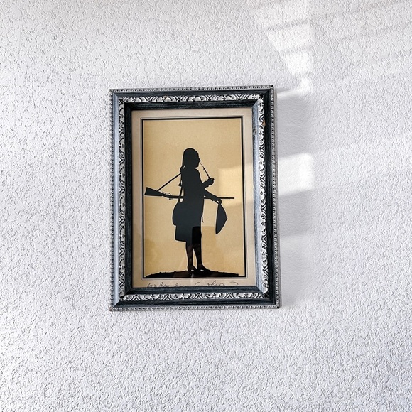 Vintage Catalda for Carson's Silhouettes Borghese Style Colonial Man Framed Art - Picture 1 of 4